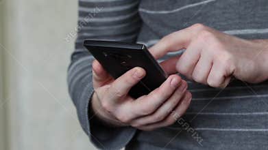 Businessman using cell phone Smartphone
