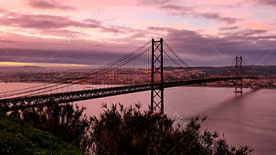 Twilight over Lisbon, Portugal