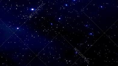 Night sky with twinkling stars.
