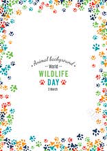 Vector background of world wildlife day