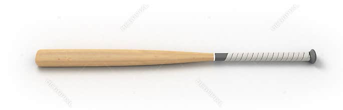 Bright baseball bats isolated on white background