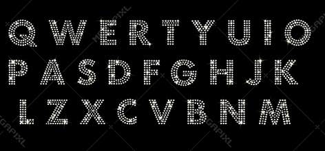 Alphabet with diamonds