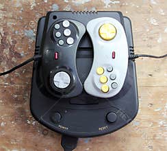 Vintage joystick with atari