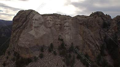 Aerial South Dakota Mt Rushmore