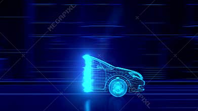 Abstract 3D Car Animation