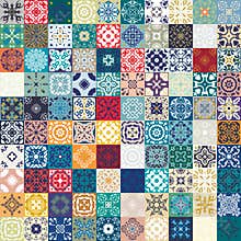 Mega Gorgeous seamless patchwork pattern from colorful Moroccan tiles, ornaments. Can be used for wallpaper, pattern fills, web pa