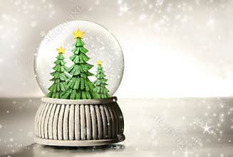 Snow globe with trees