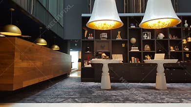 Hotel lobby in Amsterdam