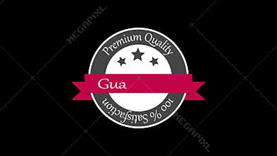 Quality guarentee label 4k badge animation png+alpha render