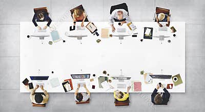 Business Team Meeting Connection Digital Technology Concept
