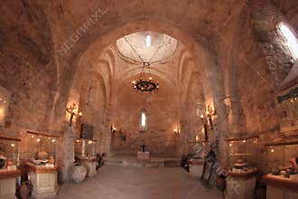 The interior of the Church of Kish, Azerbaijan