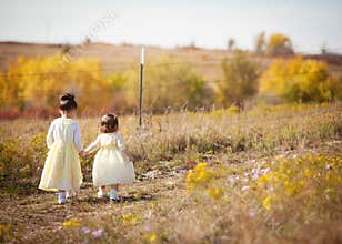 Sisters walking