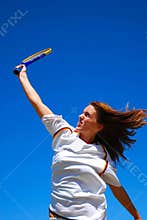 Girl playing tennis