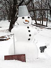 Giant Snowman Landscape