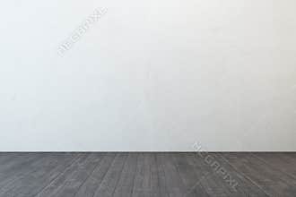 Empty room with white wall