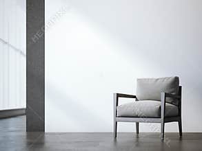 Office interior with armchair. 3d rendering