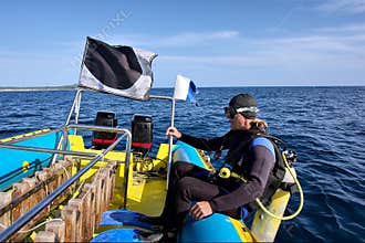 Diver is about to fall