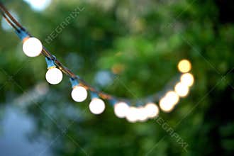 Hanging decorative christmas lights