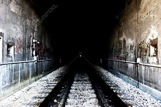 Grunge tunnel entrance