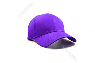 Closeup of the fashion purple cap