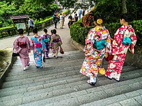 Japanese girls in Kimono