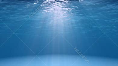 Blue ocean surface seen from underwater (4k video)