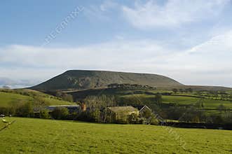Pendle Hill in Lancashire, summer view