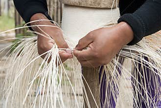 Manual Hat Weaving Process