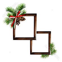 Christmas arrangement and a frame for photo or text