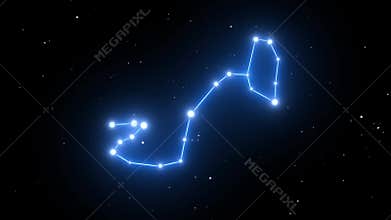 Scorpio Constellation on a Beautiful Starry Night Background