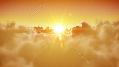 Heaven doors opening. Beautiful Sun and clouds are loopable. HD 1080