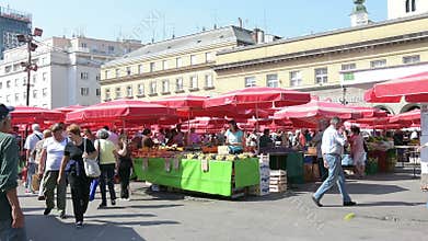 Dolac market in Zagreb, Croatia
