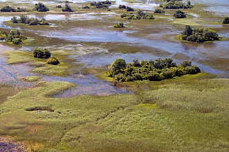 Okavango Delta aerial