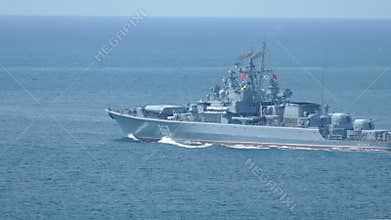 Military missile naval ship