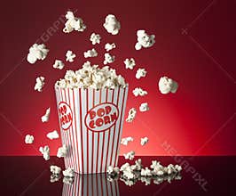 Popcorn Red Background
