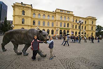 Oslo Norway. City centre tiger statue