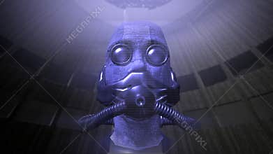 Animation of a speaking holographic head