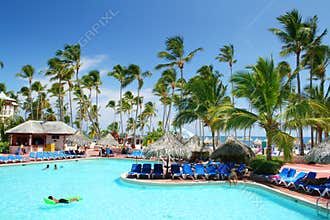 Beach hotel resort swimming pool