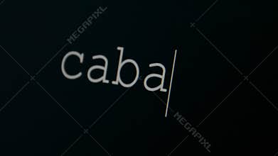 Typing word cabaret