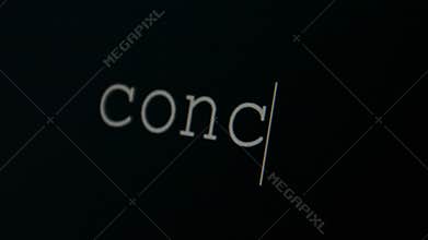 Typing word concern