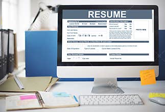 Resume Application Employment Form Concept