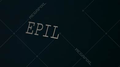 Typing word epilepsy