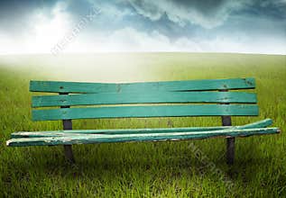 Wooden bench