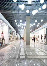 Interior of a shopping mall