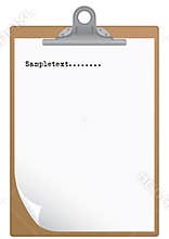 Clip board with blank paper