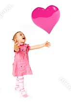 Cute baby with ballon