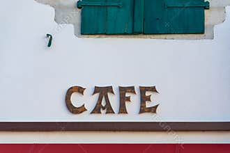 Cafe sign in the Basque country