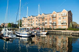 Apartment Buildings in The Inner Harbor Area in Baltimore, Maryland