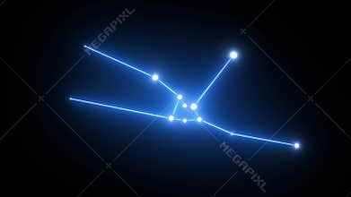 Zodiac Taurus Star Constellation Forming in Glowing Light