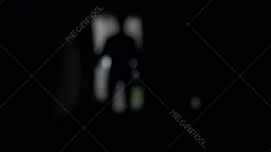 Man goes to the light from the tunnel